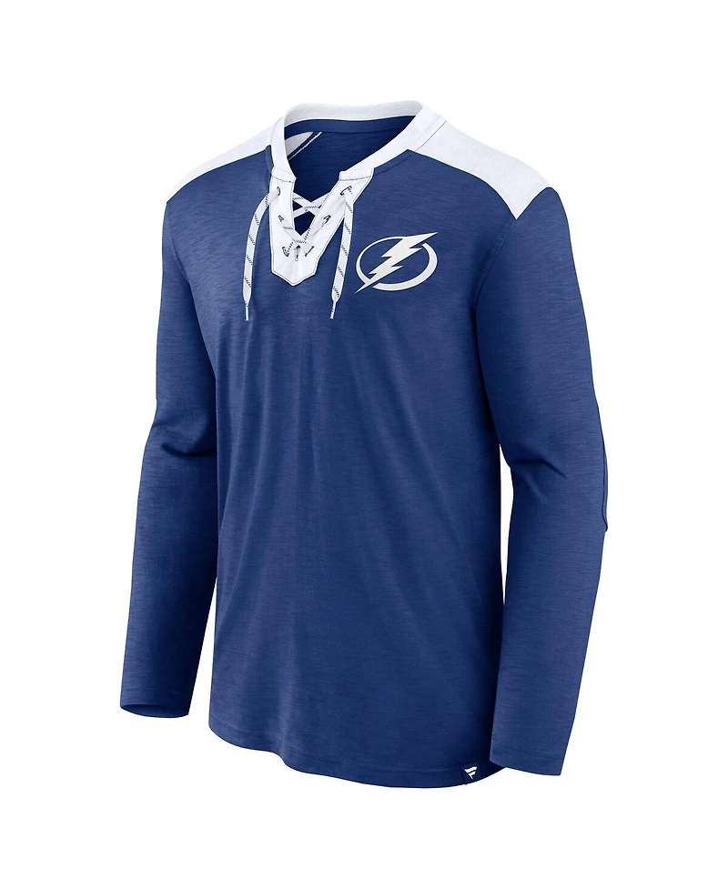 Fanatics Men's Blue Tampa Bay Lightning Iconic Exclusive Long Sleeve T-Shirt