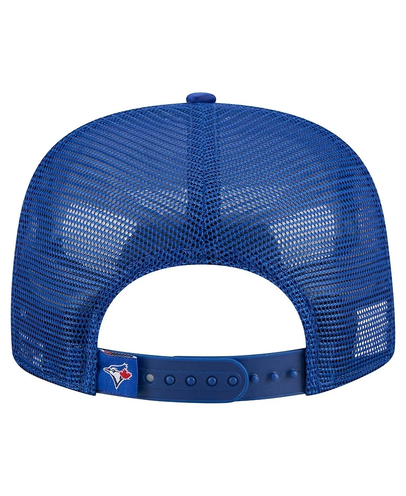 New Era Men's Royal Toronto Blue Jays Retro Satin Script Golfer Adjustable Hat
