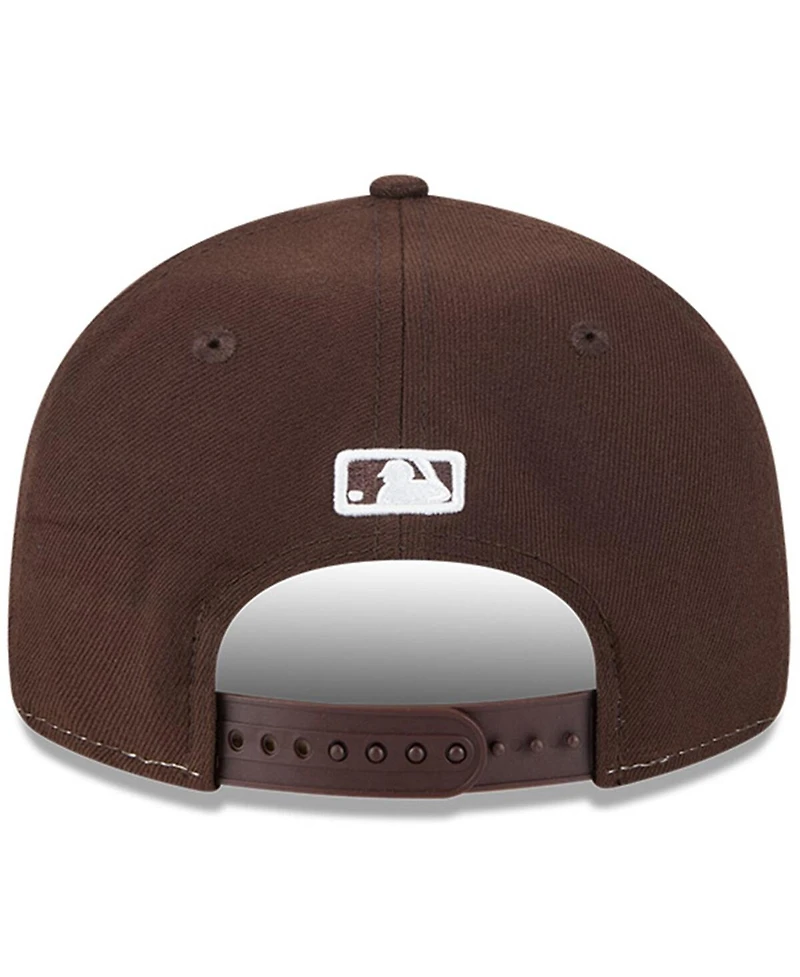 New Era Men's Brown/Gold San Diego Padres Baseball Hall of Fame Retro Crown 9FIFTY Adjustable Hat