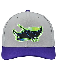 Mitchell & Ness Men's and Women's Gray Tampa Bay Rays Basic Coop Pro Adjustable Hat