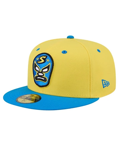 New Era Men's Yellow/Blue Sacramento River Cats Copa de la Diversion 59FIFTY Fitted Hat