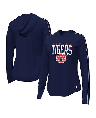 Under Armour Women's Navy Auburn Tigers Gameday Knockout Long Sleeve Hooded T-Shirt