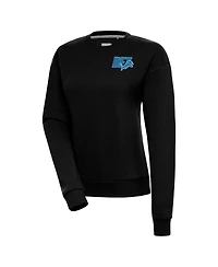 Antigua Women's Black Detroit Lions Victory Pullover Sweatshirt