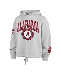'47 Brand Women's Heather Gray Alabama Crimson Tide High Hopes Long Sleeve Cropped Hoodie