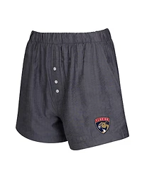 Concepts Sport Women's 2-Pack Charcoal Florida Panthers Boxer Shorts Set