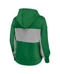 Fanatics Women's Green/Gray Oregon Ducks Fleece Pullover Hoodie