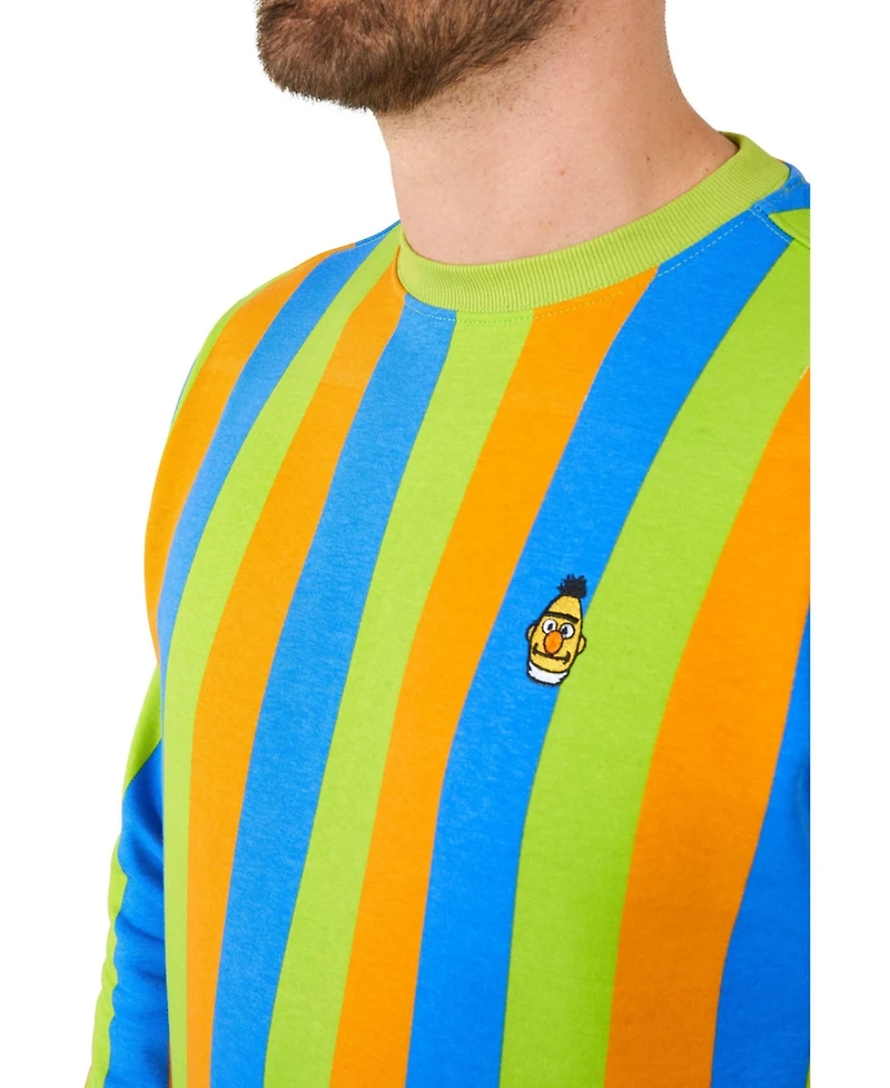 OppoSuits Men's Sweater - Official Sesame Street Sweatshirt Bert Multicolor