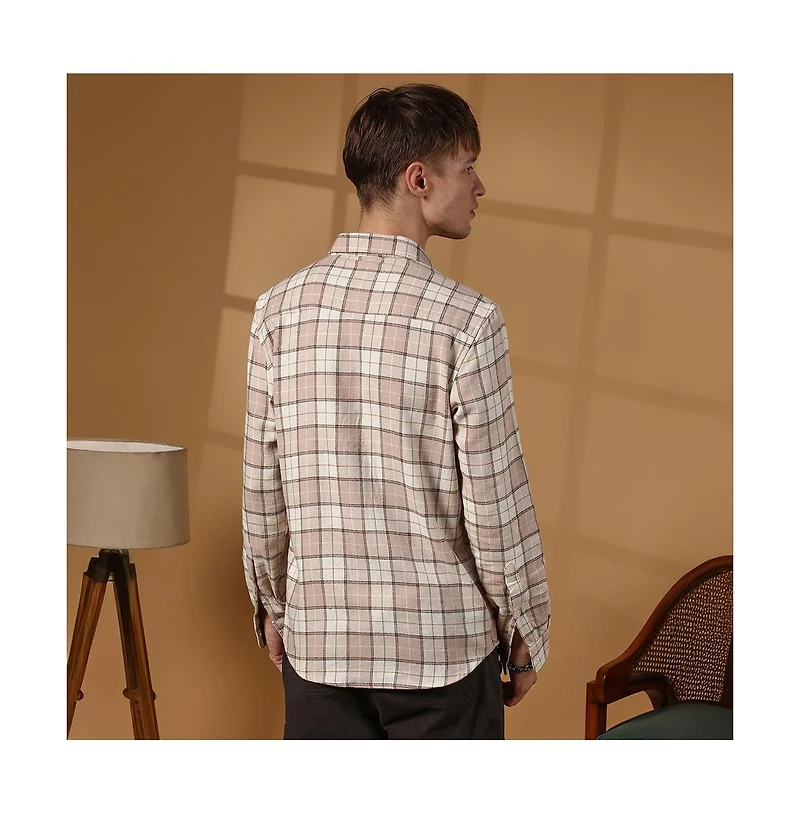 Campus Sutra Men's Buffalo Check Utility Shirt