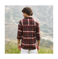 Campus Sutra Men's Tartan Plaid Shacket