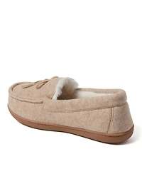 Dearfoams Women's Hayes Soft Knit Moccasin House Shoe Slipper