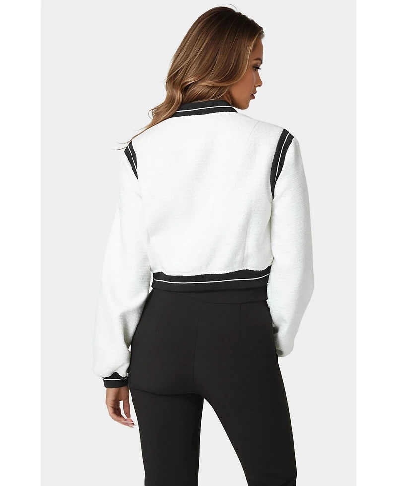 Bebe Women's Textured Bomber Jacket