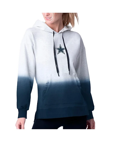 Msx by Michael Strahan Women's Heather Gray/Navy Dallas Cowboys Daniela Pullover Hoodie