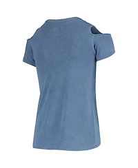 5th & Ocean By New Era Big Girls Blue San Jose Earthquakes Cold Shoulder T-Shirt