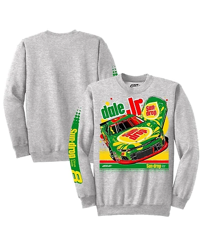 Jr Motorsports Official Team Apparel Men's Heather Gray Dale Earnhardt Jr. Sun Drop 8 Camaro Pullover Sweatshirt