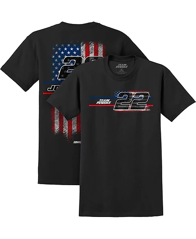 Team Penske Men's Black Joey Logano American Flag T-Shirt