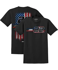 Team Penske Men's Black Joey Logano American Flag T-Shirt