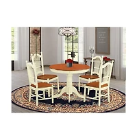 East West Furniture 5 PcKitchen nook Dining set for 2-Dinette Table and 2 Kitchen Dining Chairs