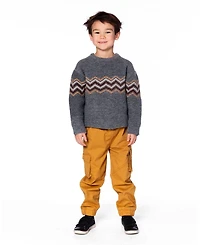 Deux par Boy Knit Sweater Dark Heather Gray