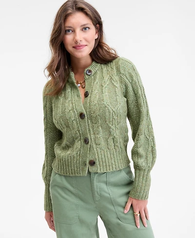 On 34th Women's Chunky Cable-Knit Cardigan, Macy's Exclusive