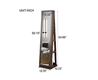 Casainc Full Length Mirror Bathroom Swivel Jewelry Cabinet