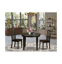 East West Furniture 3 Pc Kitchen nook Dining set-Table and 2 Kitchen Chairs