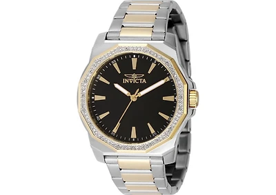 Invicta Men's Speedway Quartz 3 Hand Black Dial Watch