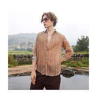 Campus Sutra Men's Ethnic Imprint Shirt