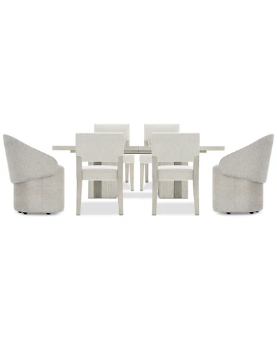 Tempo 7-Pc. Set (Rectangular Table, 4 Side Chairs & 2 Caster Chairs)