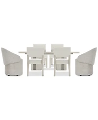 Tempo 7-Pc. Set (Rectangular Table, 4 Side Chairs & 2 Caster Chairs)