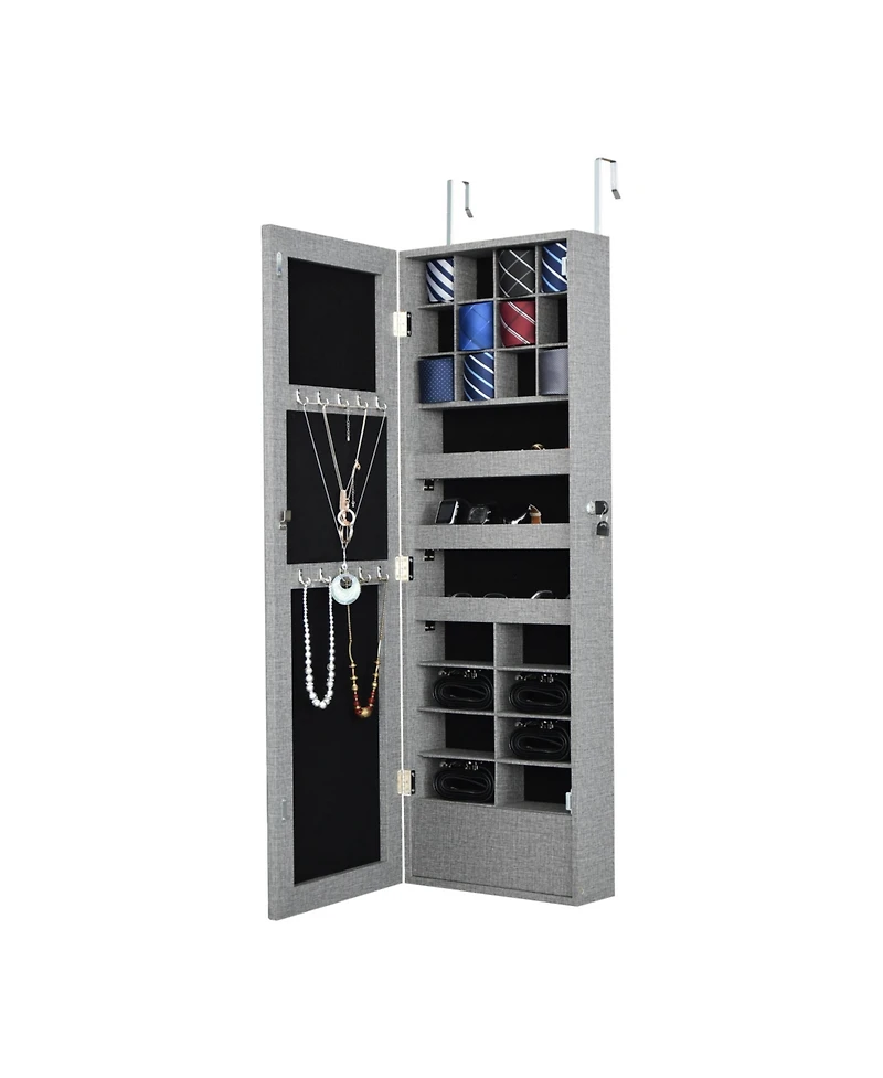 Casainc Bathroom Storage Mirror Cabinet With Led Lights