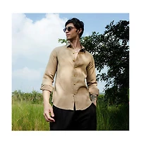 Campus Sutra Men's Ruche-Textured Shirt