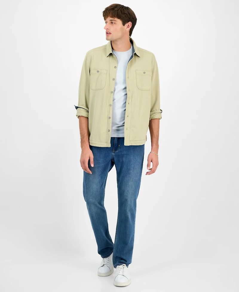 Tommy Bahama Men's Ben and Terry Long Sleeve Button-Down Shirt Jacket
