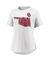 Fanatics Women's White Oklahoma Sooners True Classics Hometown Tacked Sleeve T-Shirt