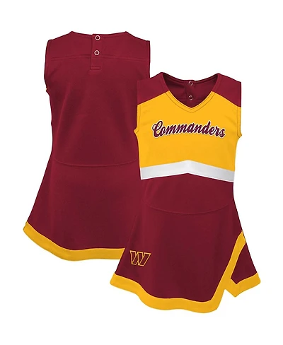 Outerstuff Baby Boys and Girls Burgundy Washington Commanders Cheer Captain Jumper Dress