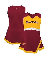 Outerstuff Baby Boys and Girls Burgundy Washington Commanders Cheer Captain Jumper Dress