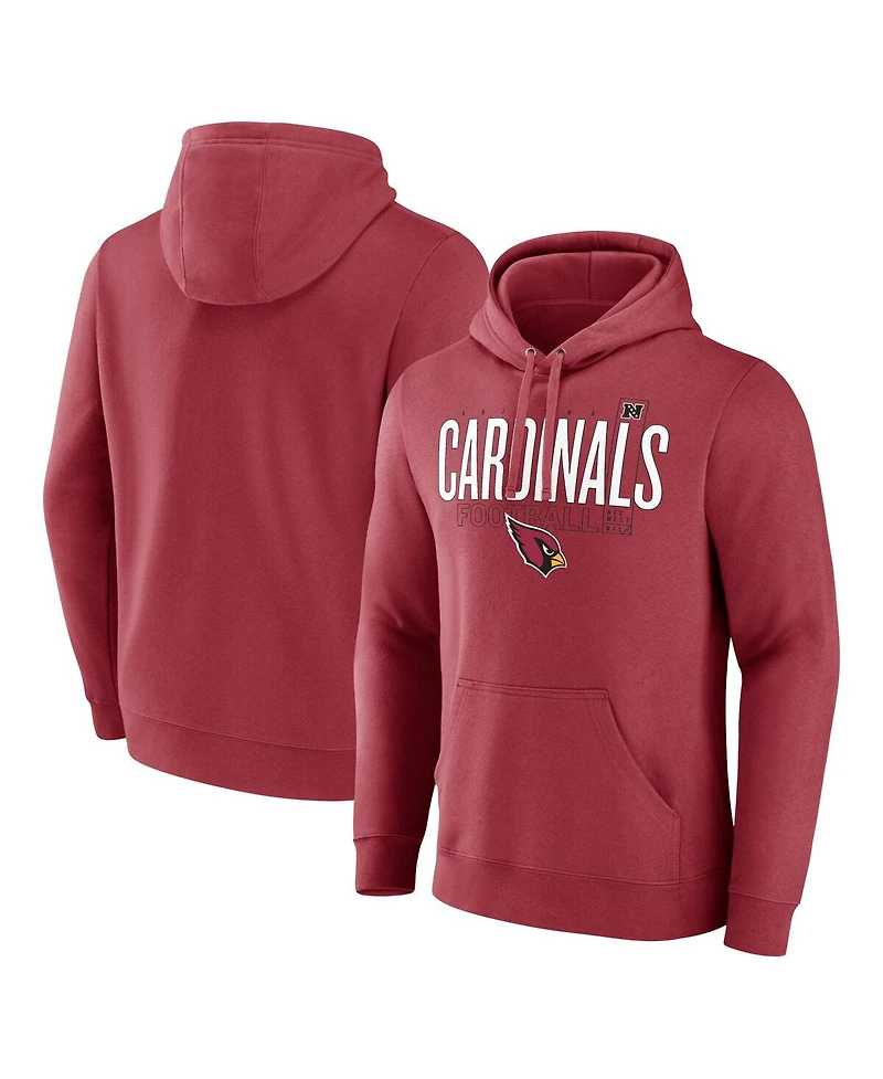 Fanatics Men's Cardinal Arizona Cardinals Pylon Outline Pullover Hoodie