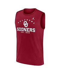 Jordan Men's Crimson Oklahoma Sooners Primetime Legend Mascot Lock Up Performance Muscle T-Shirt