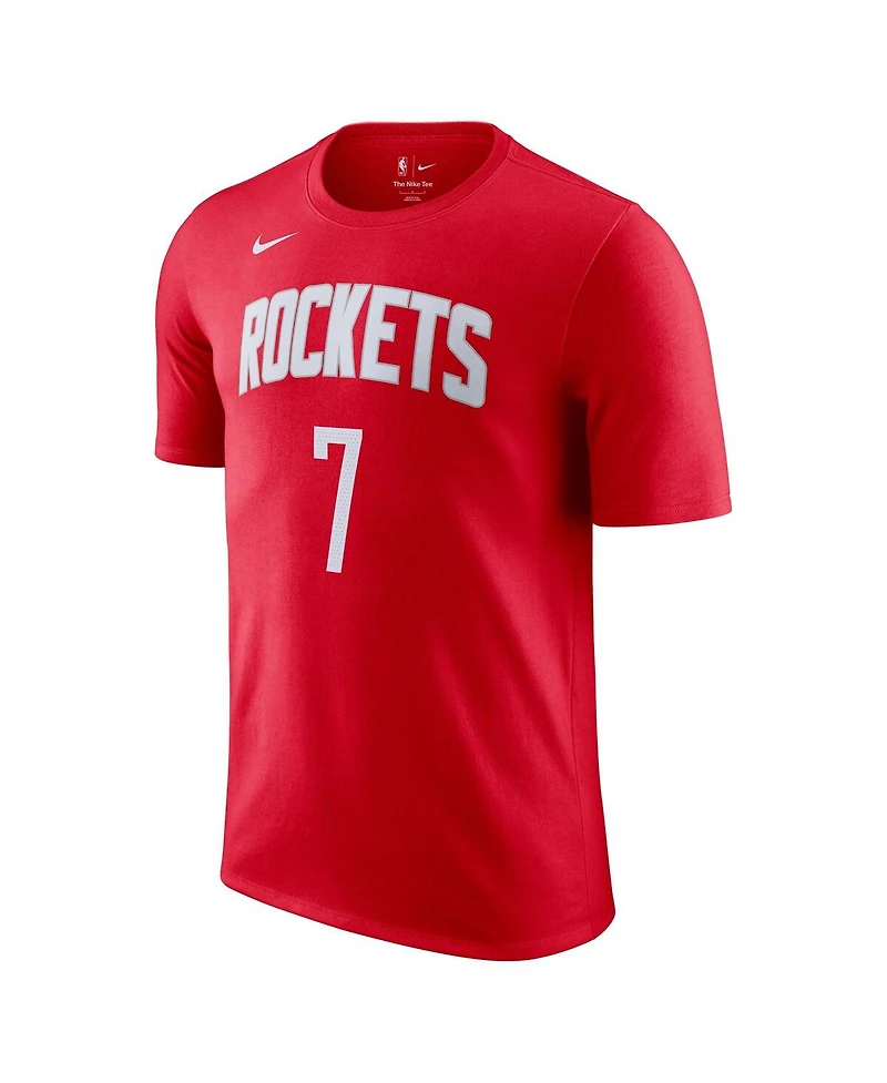 Nike Men's Kevin Durant Red Houston Rockets Icon Edition Name Number T-Shirt