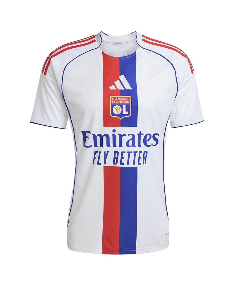 Adidas Men's White Olympique Lyonnais 2025/26 Home Replica Jersey