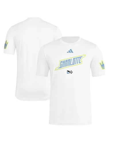 Adidas Men's White Charlotte Fc 2025 Archive Collection Jersey Hook T-Shirt