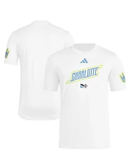 Adidas Men's White Charlotte Fc 2025 Archive Collection Jersey Hook T-Shirt
