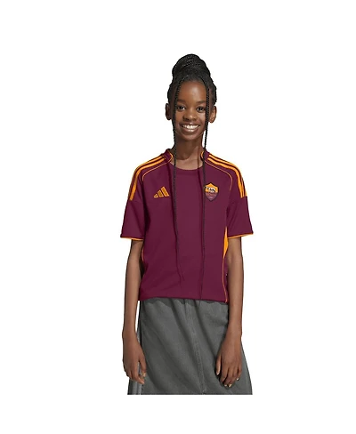 Adidas Big Boys and Girls Red As Roma 2025/26 Home Replica Jersey
