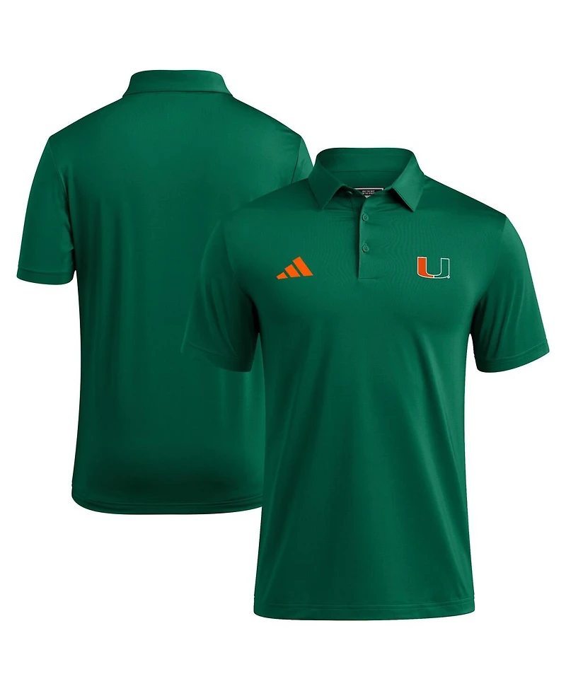 Adidas Men's Green Miami Hurricanes Ultimate 365 Polo Shirt