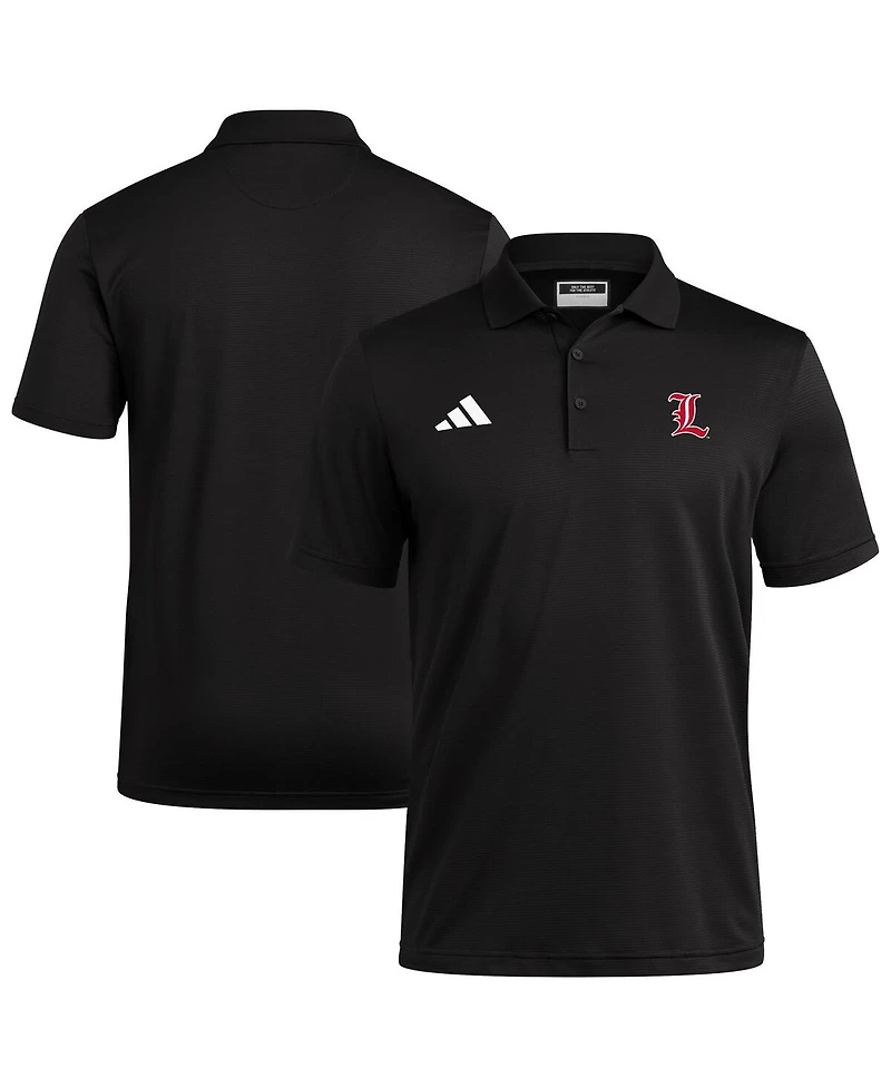 Adidas Men's Black Louisville Cardinals Ultimate 365 Ottoman Polo Shirt