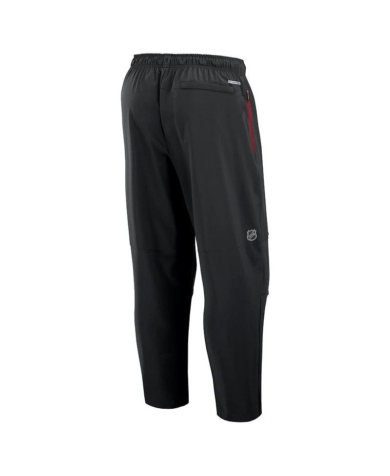 Fanatics Men's Black Chicago Blackhawks Authentic Pro Rink Coaches Pants
