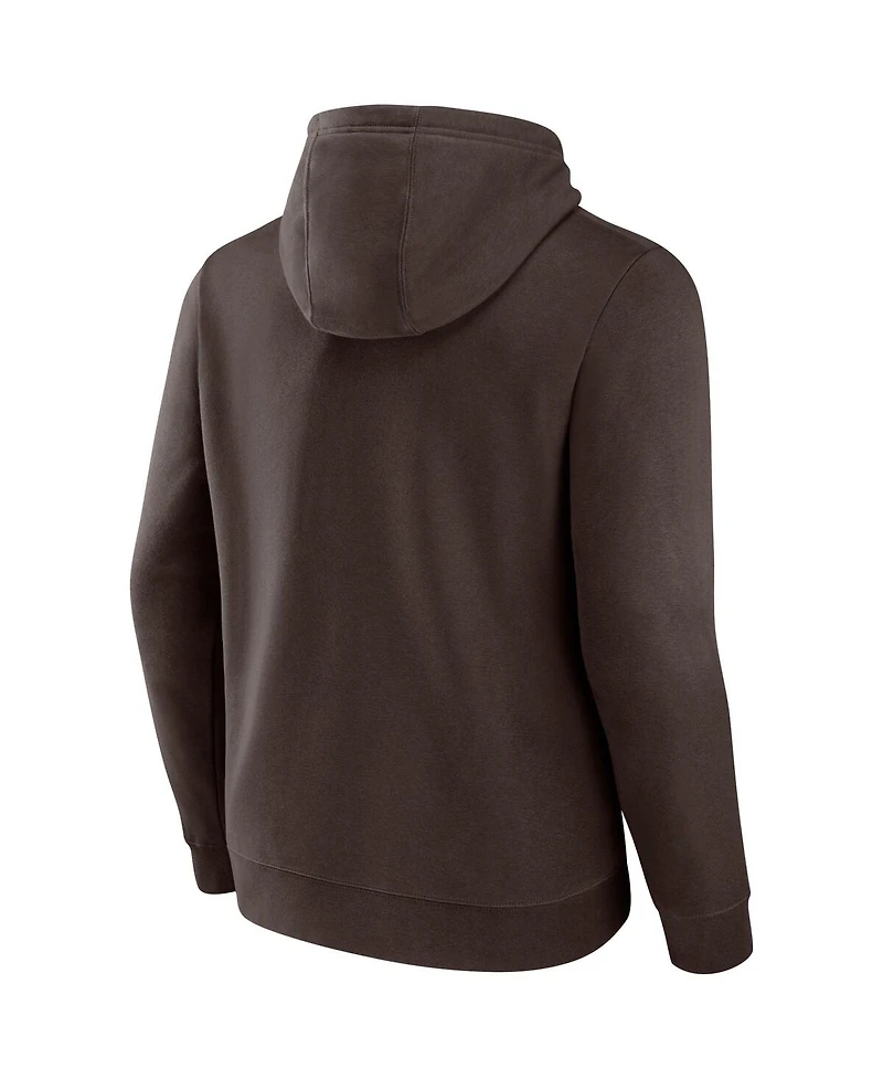 Fanatics Men's Brown Cleveland Browns Primary Logo Pullover Hoodie