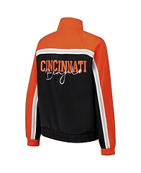 G-iii 4Her by Carl Banks Women's Black Cincinnati Bengals Post Game Full-Zip Track Jacket