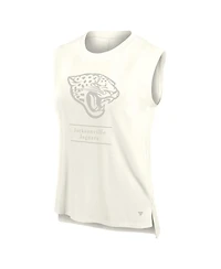 Fanatics Women's Cream Jacksonville Jaguars Studio Embrace Tank Top