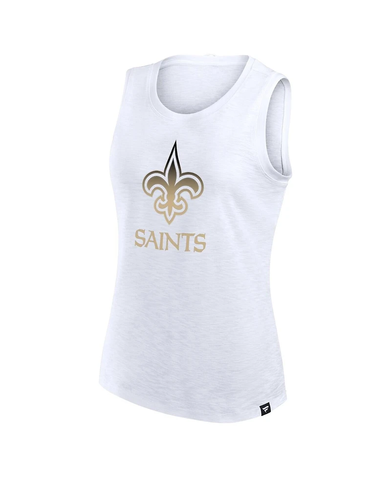 Fanatics Women's White New Orleans Saints Slub Tank Top
