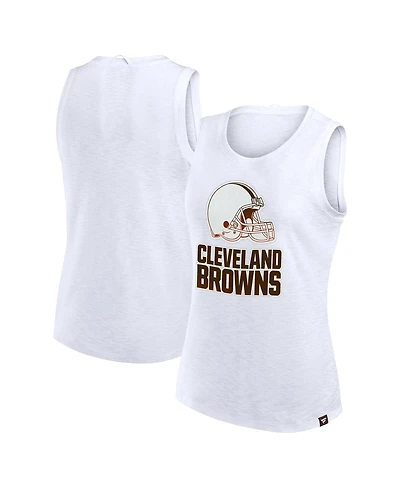 Fanatics Women's White Cleveland Browns Slub Tank Top